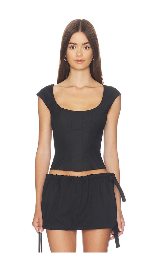 GUIZIO Leila Top in Black. - size XS (also in S, M)