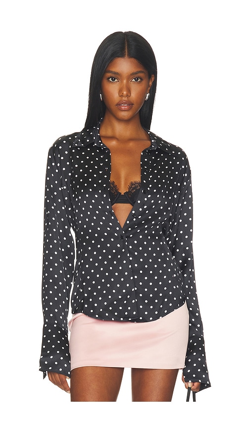 GUIZIO Bianca Top in Black. - size L (also in M, S, XS, XXS)