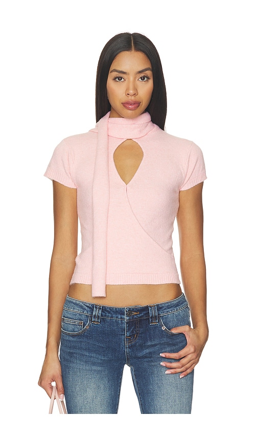 GUIZIO Knit Ara Top in Pink. - size XXS (also in XS, S, M, L, XL)