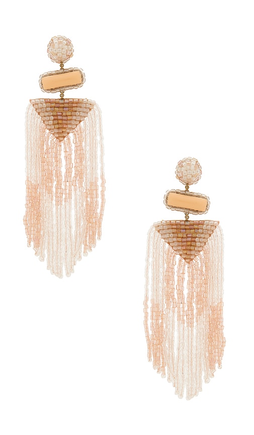 Deepa Gurnani Jody Earrings in Peach