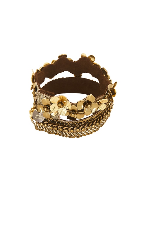  Deepa Gurnani Armreif Rika In Metallic Gold. 