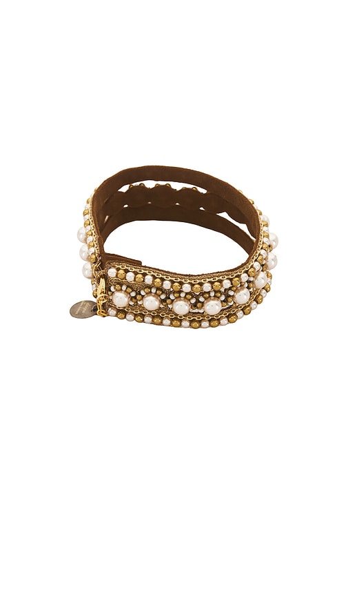  Deepa Gurnani Armreif Kimmy In Metallic Gold. 