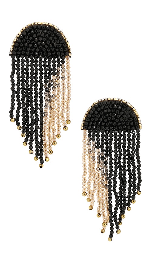 Deepa Gurnani Sunil Earring in Black.