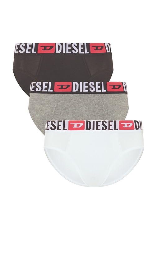 Diesel Three-Pack Solid Colour Briefs