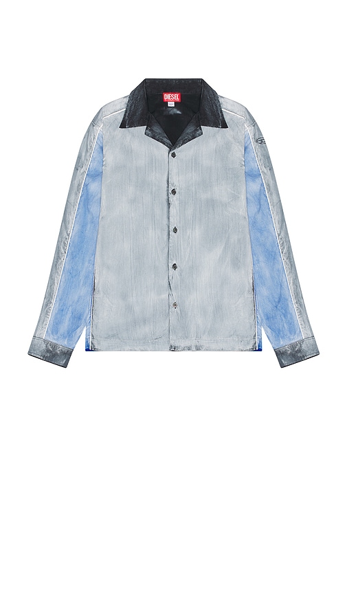 Shop Diesel Creed Block Shirt In Blue Web