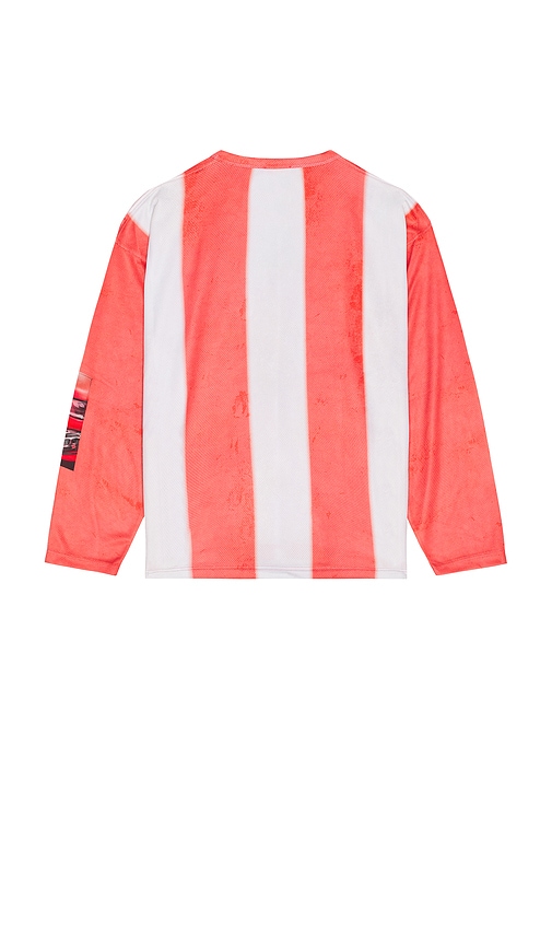 Diesel Striped Long-sleeve T-shirt With Photo Patches In Multi