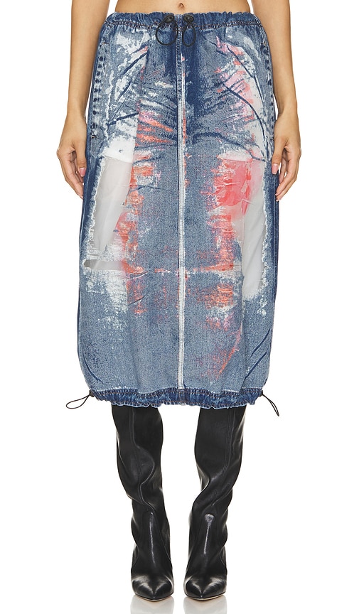 Shop Diesel Mirtow Skirt In Blue