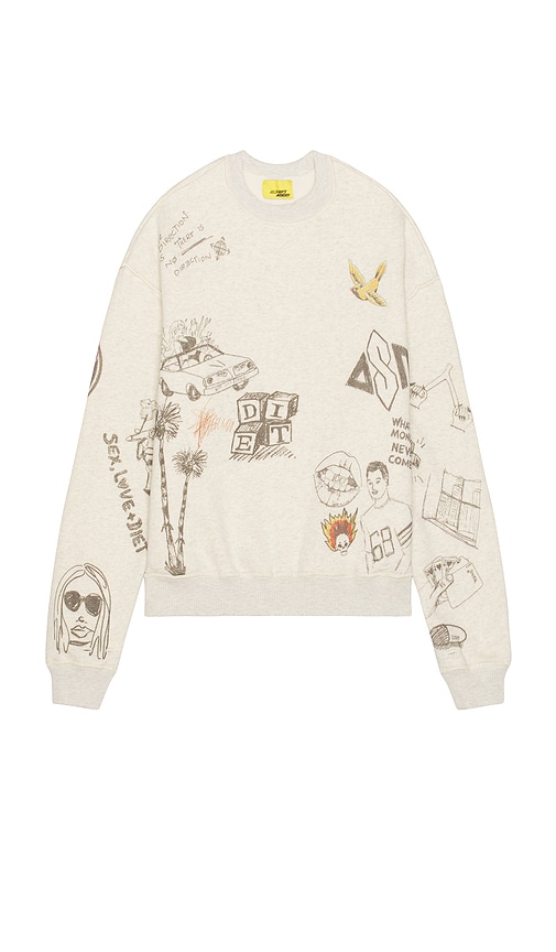 Diet Starts Monday Doodle Crew Neck Sweatshirt