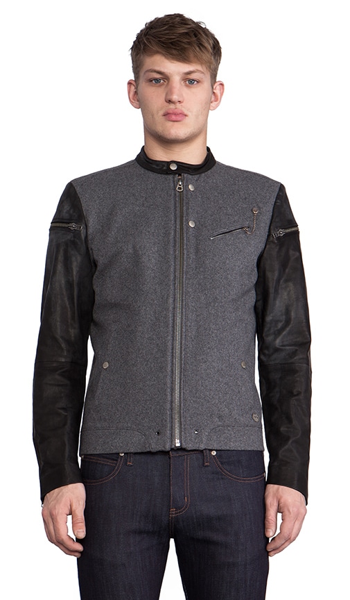 Baselt Moto Jacket w/Leather Sleeves