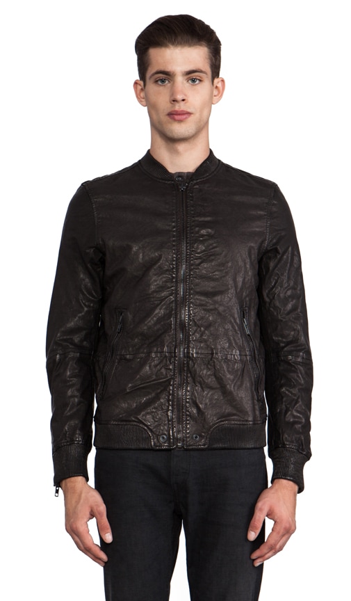 Ajuga Leather Bomber