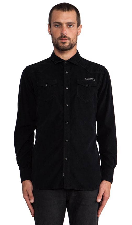 Diesel Carl Button Down in Black | REVOLVE