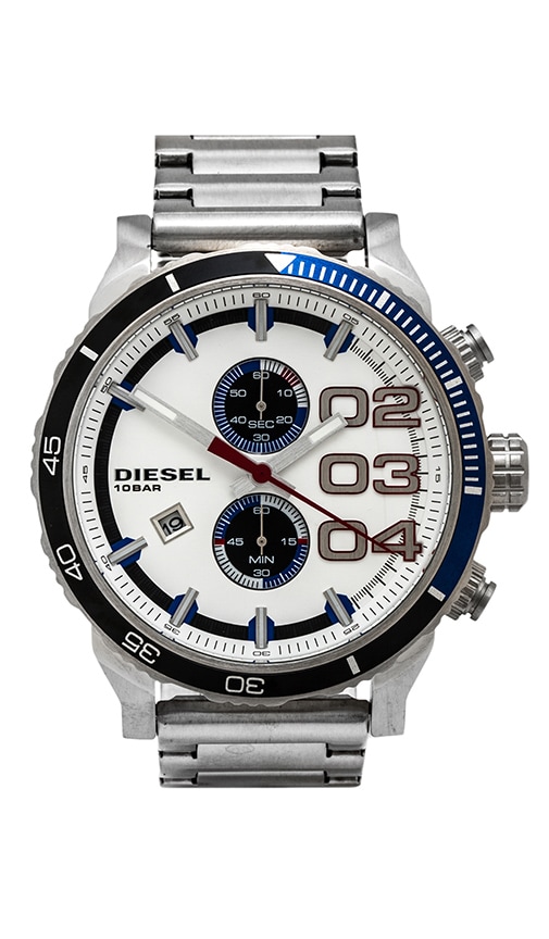 Diesel Franchise 2.0 DZ4313 48mm in Stainless Steel REVOLVE