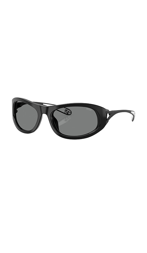 Diesel Rectangular Sunglasses In Black