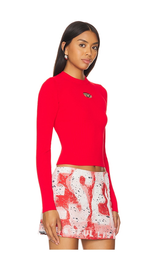 Shop Diesel Valari Long Sleeve Top In Red