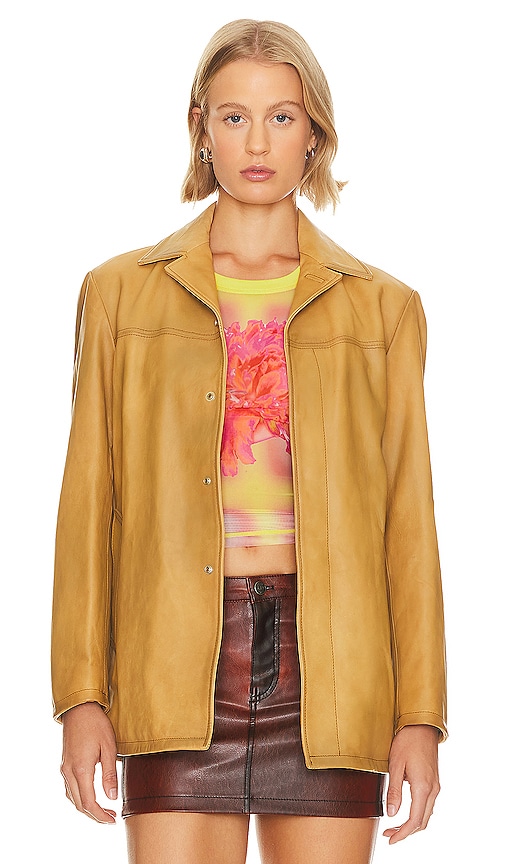 Diesel Nico Leather Jacket in Brown