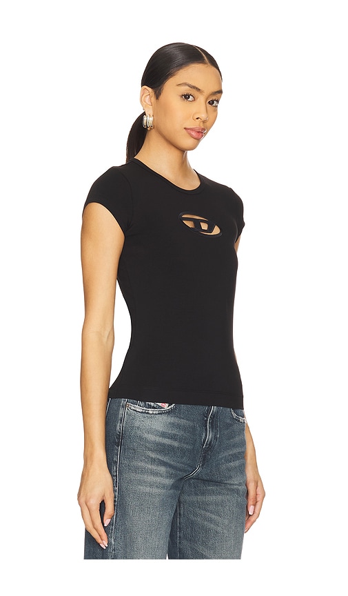 Diesel T-angie T-shirt In Stretch Cotton In Black