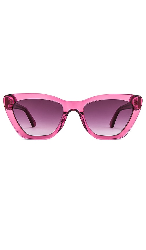 Diff Eyewear Camila 2024 Macarena Pink Crystal Wine Gradient Sunglasses - NIB