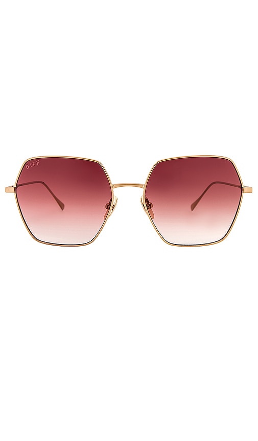 Diff Eyewear Harlowe Sunglasses In Metallic Gold