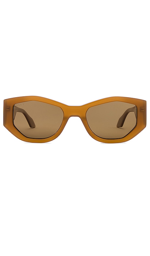DIFF EYEWEAR Zoe Sunglasses in Salted Caramel & Brown Polarized