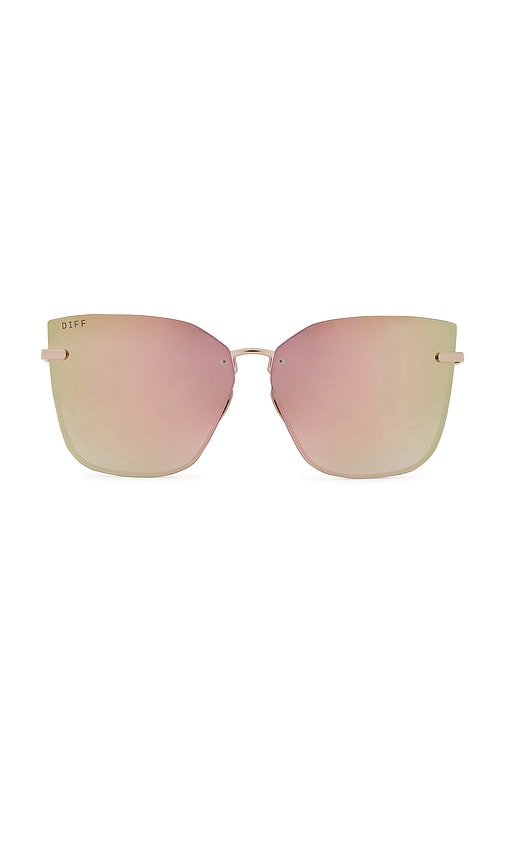 Shop Diff Eyewear Emily In Metallic Gold