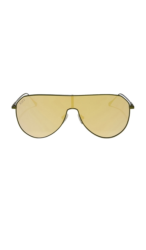 Shop Diff Eyewear Dash Shield Sunglasses In Moss