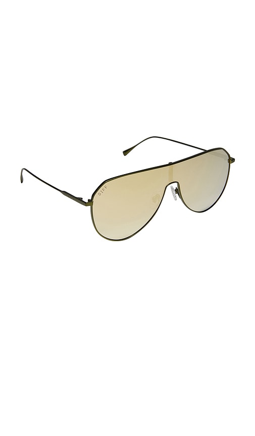 Shop Diff Eyewear Dash Shield Sunglasses In Moss