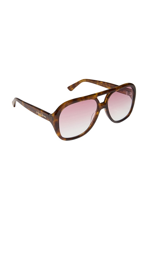  Diff Eyewear X For Love & Lemons Acetate Aviator Sunglasses In Tort. 