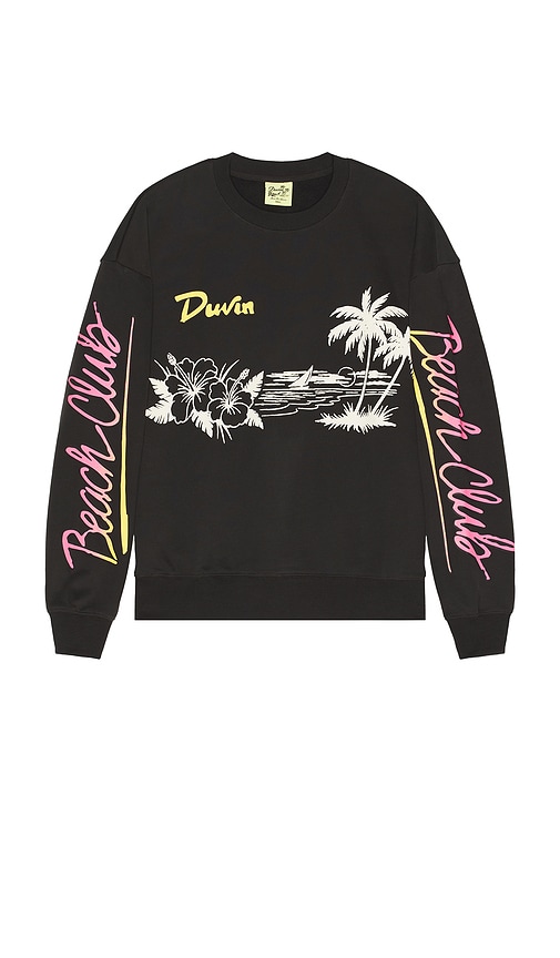 Duvin Design Beach Club Crewneck Sweater In Black