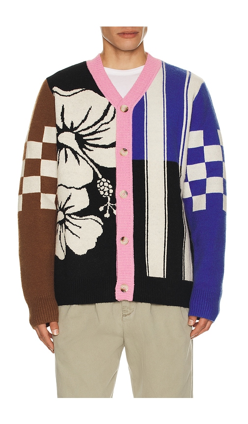 Duvin Design Hibiscus Stripe Cardigan