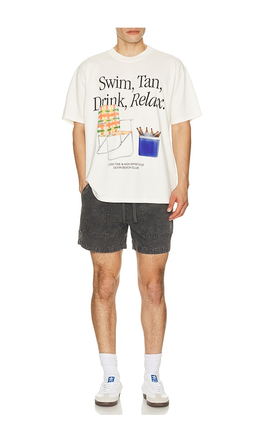  Duvin Design Shirt Swim Tan Relax In Cream. Größe S. Also In M, L, Xl/1x. 