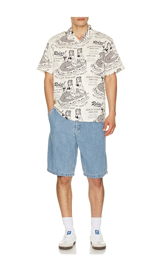  Duvin Design Relax Button Up Shirt In Cream. Size S. Also In M, L, Xl/1x. 