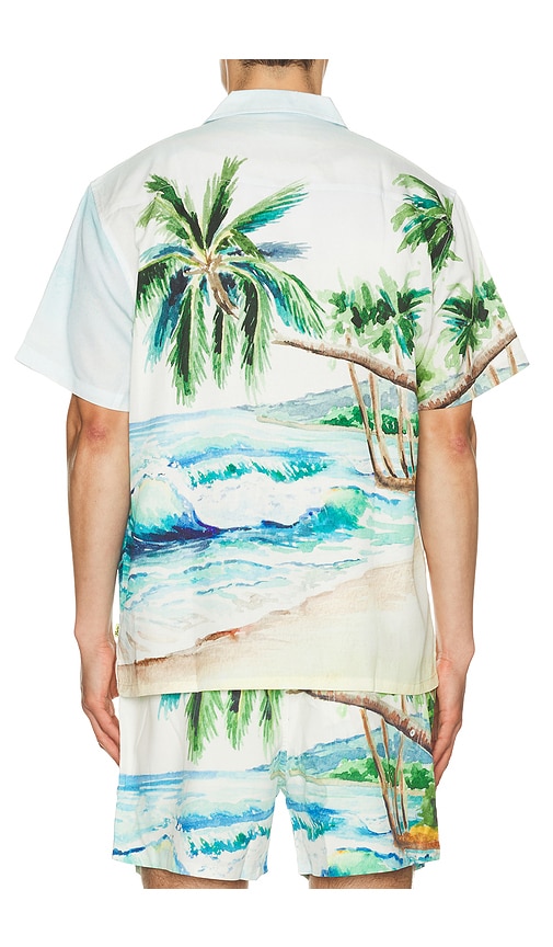 Duvin Design Postcard Button Up Shirt In Multi