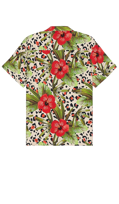 Shop Duvin Design Leo Floral Button Up Shirt In Green