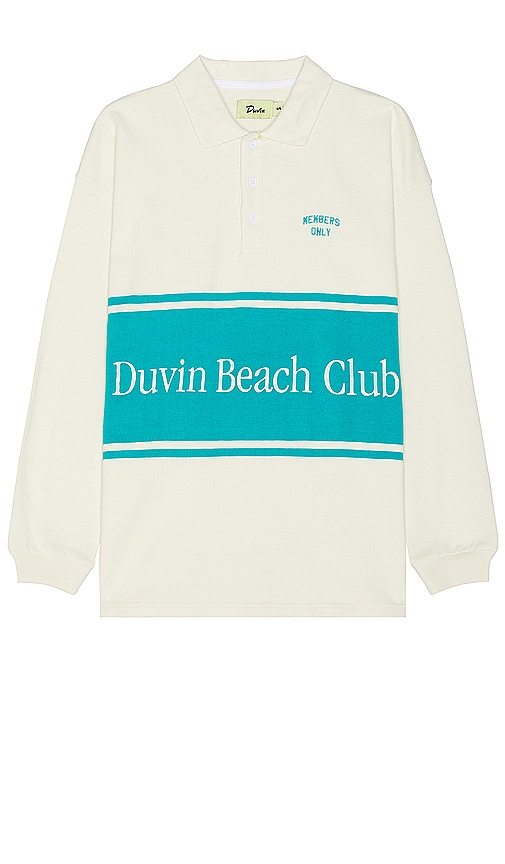 Duvin Design Members Only Rugby Polo In 米黄色