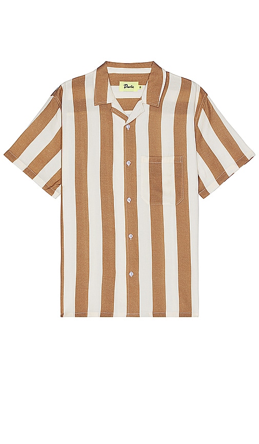 Duvin Design Traveler Shirt In 棕色、米黄色