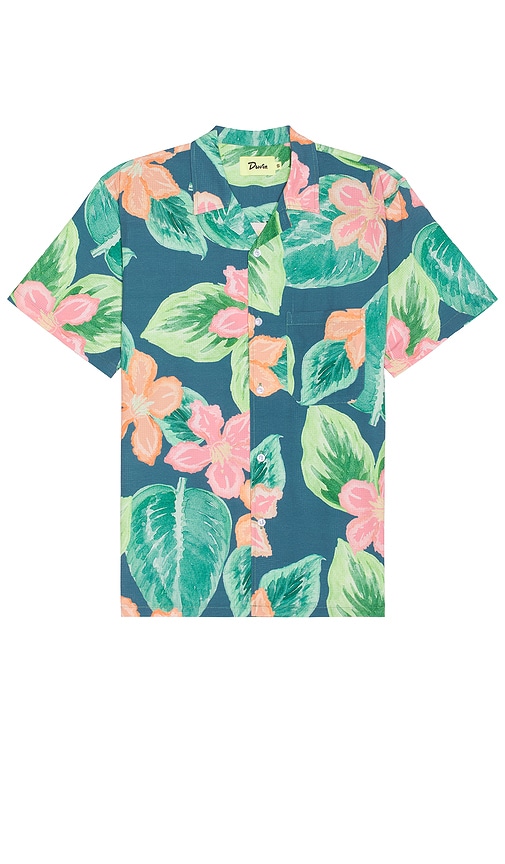 Shop Duvin Design Spring Garden Shirt In 绿色