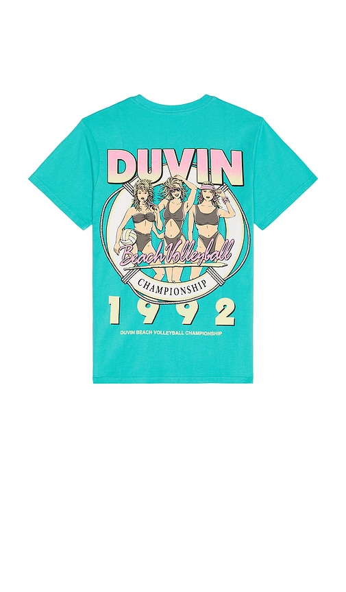 Beach Volley Tee in Teal. - size XL/1X (also in L, M, S)