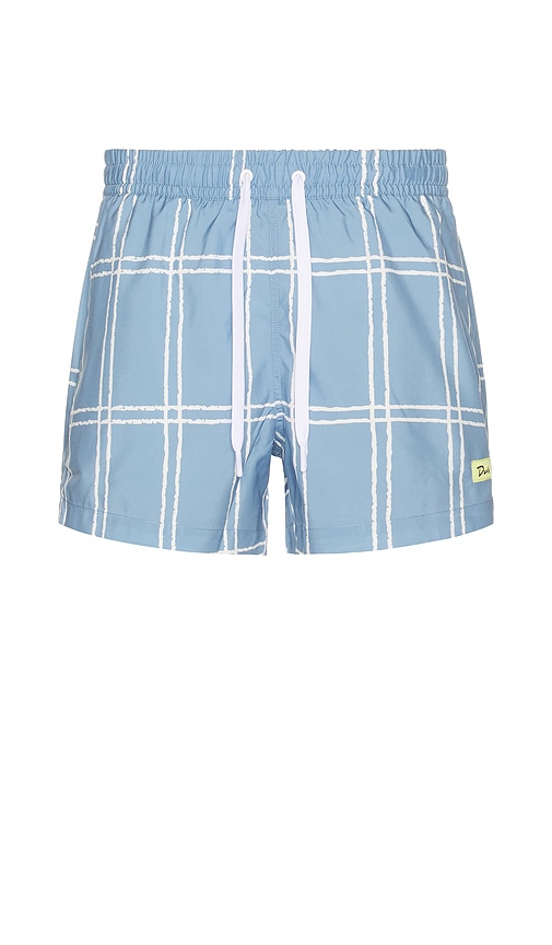 Duvin Design Grid Swim Short in Blue