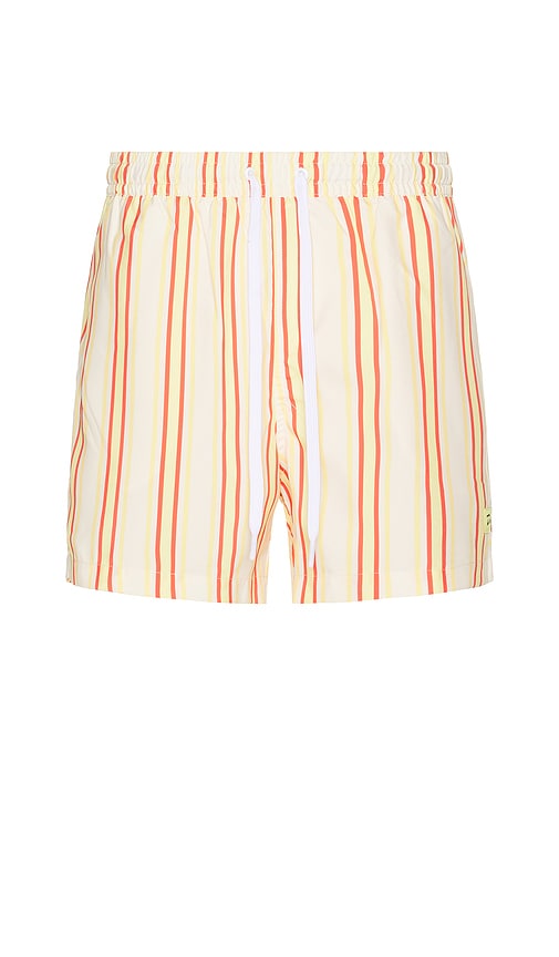 Duvin Design Stripe Swim Short in Antique Orange
