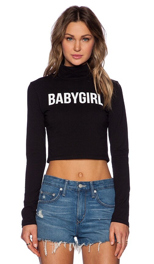 Babygirl Crop Turtleneck Tee