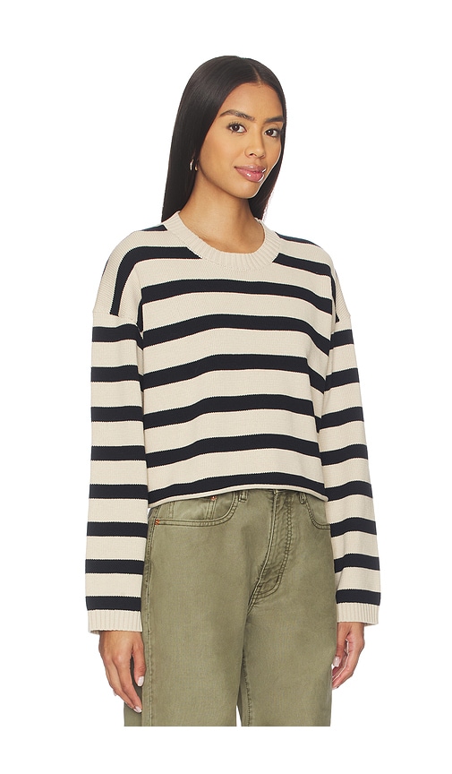 Denimist Cropped Stripe Sweater In Multi