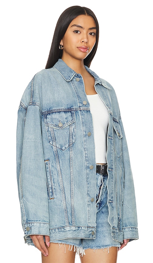 Shop Denimist Serena Trucker Jacket In Jinx Blue
