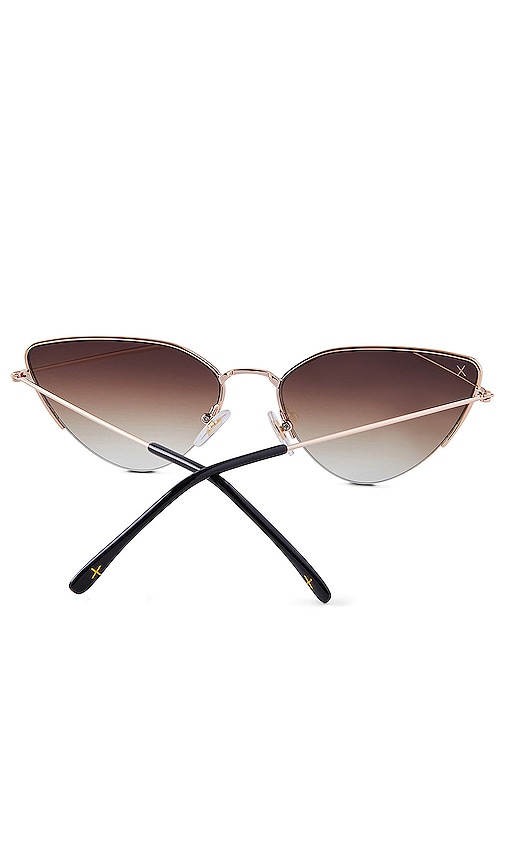 Shop Dime Optics Fairfax Sunglasses In Brushed Gold And Brown Gradient
