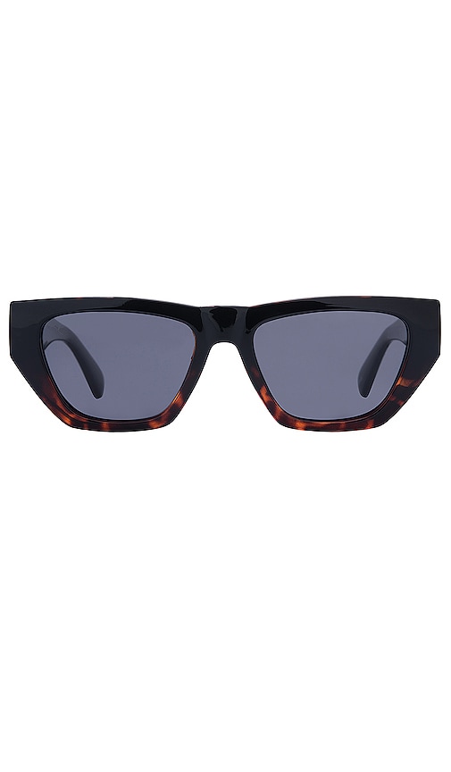 alondra dessy essentials sunglasses, black & grey gradient polarized