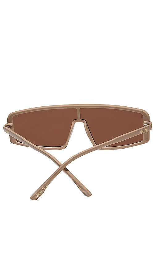 Shop Dime Optics X Nathalie Paris Mira Sunglasses In Solid Taupe & Brown