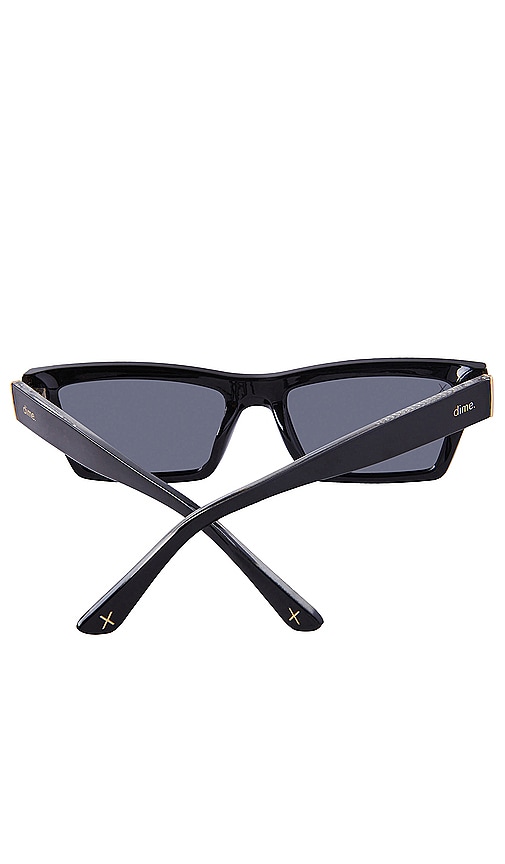 Shop Dime Optics Laurel Sunglasses In Black & Polarized Grey