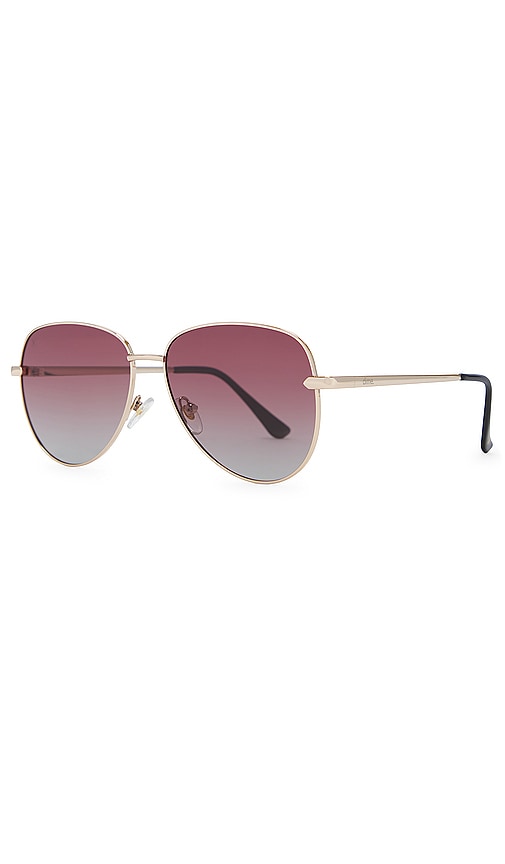 Shop Dime Optics After Party Sunglasses In Gold & Polarized Brown Gradient
