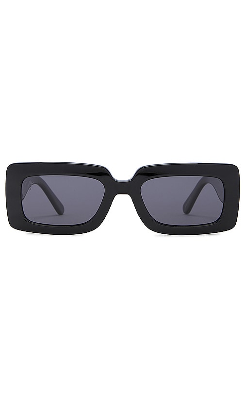 Dime Optics Bad Beach Sunglasses In 黑色 & 灰色偏光