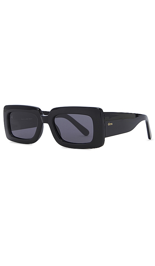 Shop Dime Optics Bad Beach Sunglasses In 黑色 & 灰色偏光