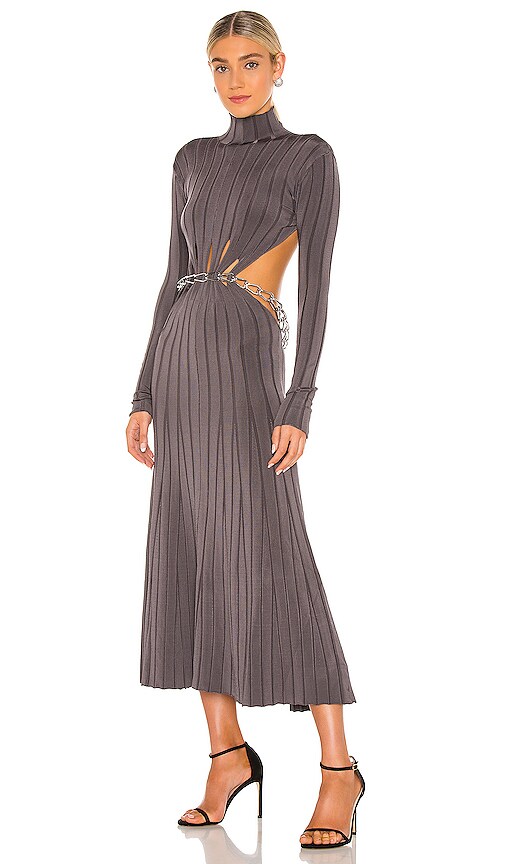 Dion Lee Chain Link Dress in Smoke